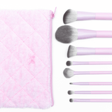 Makeup brush kit with case